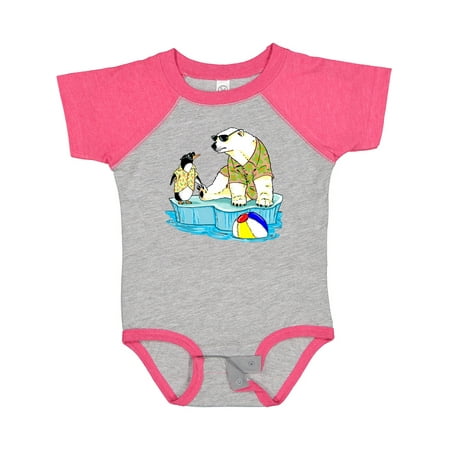 

Inktastic Penguin and Polar Bear Iceberg Beach Bums Boys or Girls Baby Bodysuit