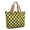 Yellow and Black Checkered Pattern, variant on Purple and Black Checkered Pattern Large Tote Bag for Women, Polyester Roomy Travel Tote with Pockets and Zipper, Durable Gifts Ideas for Mom Wife Friend