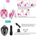 thumbnail image 2 of Newest Version Kids Full Face Snorkel Mask, 180° Panoramic View Snorkeling Mask Set with Safety Free-Breathing System, Detachable Camera Mount Anti-Fog Anti-Leak, 2 of 7