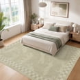 thumbnail image 3 of Fnova 8x10 Washable Leaping Cheetah Print Area Rug, Leopard Checkered Non-Slip Low Pile Carpet for Home Office, Kitchen, Oeko-Tex Certified, Beige, 3 of 13