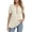 A-Beige289, variant on Women's Casual Henley Top Split Neck Button Front Short Sleeve Tee Soft Comfy Daily Wear Shirt