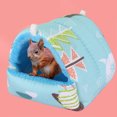 thumbnail image 4 of Cute Winter Rabbit Squirrel Mini Cage Guinea Pig Soft Breathable Nest Small Animal Sleeping Warm Bed Hamster House Warm Mat, 4 of 6