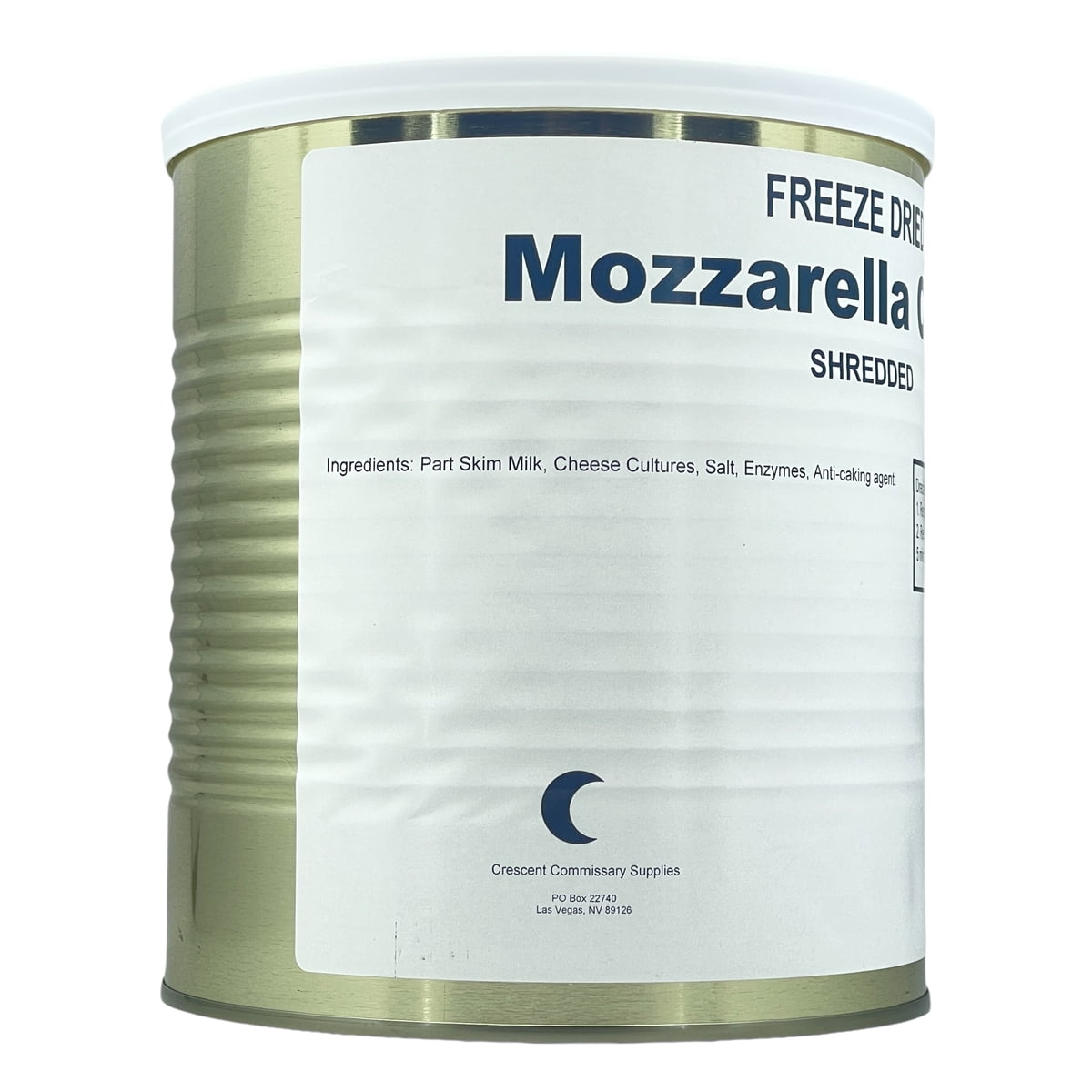 (Single Can) Military Surplus Freeze Dried Mozzarella Cheese 25+ Years Long Shelf Life | Emergency Camping Food for Hiking, Backpacking | #10 Can ✅