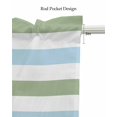 thumbnail image 5 of Sage Green Blue Linen Curtain Valance for Bedroom/Bathroom/Kitchen/Office/Living/Dining Room Window,Modern Striped Watercolor Minimalist White Rod Pocket Topper Decorative Cafe Drapes Panel 54"x18", 5 of 6