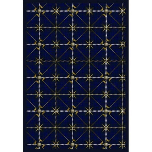 Saint Andrews Seaside Blue 7 ft.8 in. x 10 ft.9 in.  WearOn Nylon Machine Tufted- Cut Pile Sports Rug