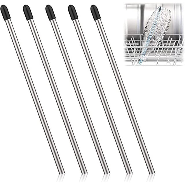 fastboy Support de Verre pour Lave-Vaisselle 5 Pcs Support de Bouteille de Vin en Acier Inoxydable Support de Bar à Vaisselle Réutilisable