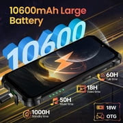 OUKITEL WP28E Rugged Phone, 10600mAh,, 6.52 Inch,4GB 64GB,Black