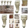 thumbnail image 5 of 4 Pieces Carved Wood Furniture Legs, Solid Wood Furniture Legs, Table Furniture Leg Sofa Feet, Durable, European Style Wood Carving Corner Applique Fu, 5 of 5