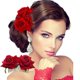 thumbnail image 3 of Elegante peineta de terciopelo hecha a mano con flores, doble seda artificial, rosa, pinza para el pelo, tocado para boda, novia, dama de honor, tocado para fiesta de graduación., 3 of 6