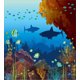 thumbnail image 2 of Mar Juego de Funda Nórdica, Bajo el agua Océano Marino Vida Silvestre de dibujos animados con Varios, 2 of 6
