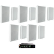 JBL CSMA 180 Commercial 70v Amplifier+(10) White 5.25" Slim Wall Mount Speakers