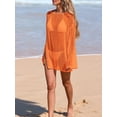 thumbnail image 4 of jinghuiyue Womens Summer Crochet Swimsuit Coverup Boat Neck Hollow Out Knit Sweater Tops Beach Vacation Clothes XL, 4 of 7