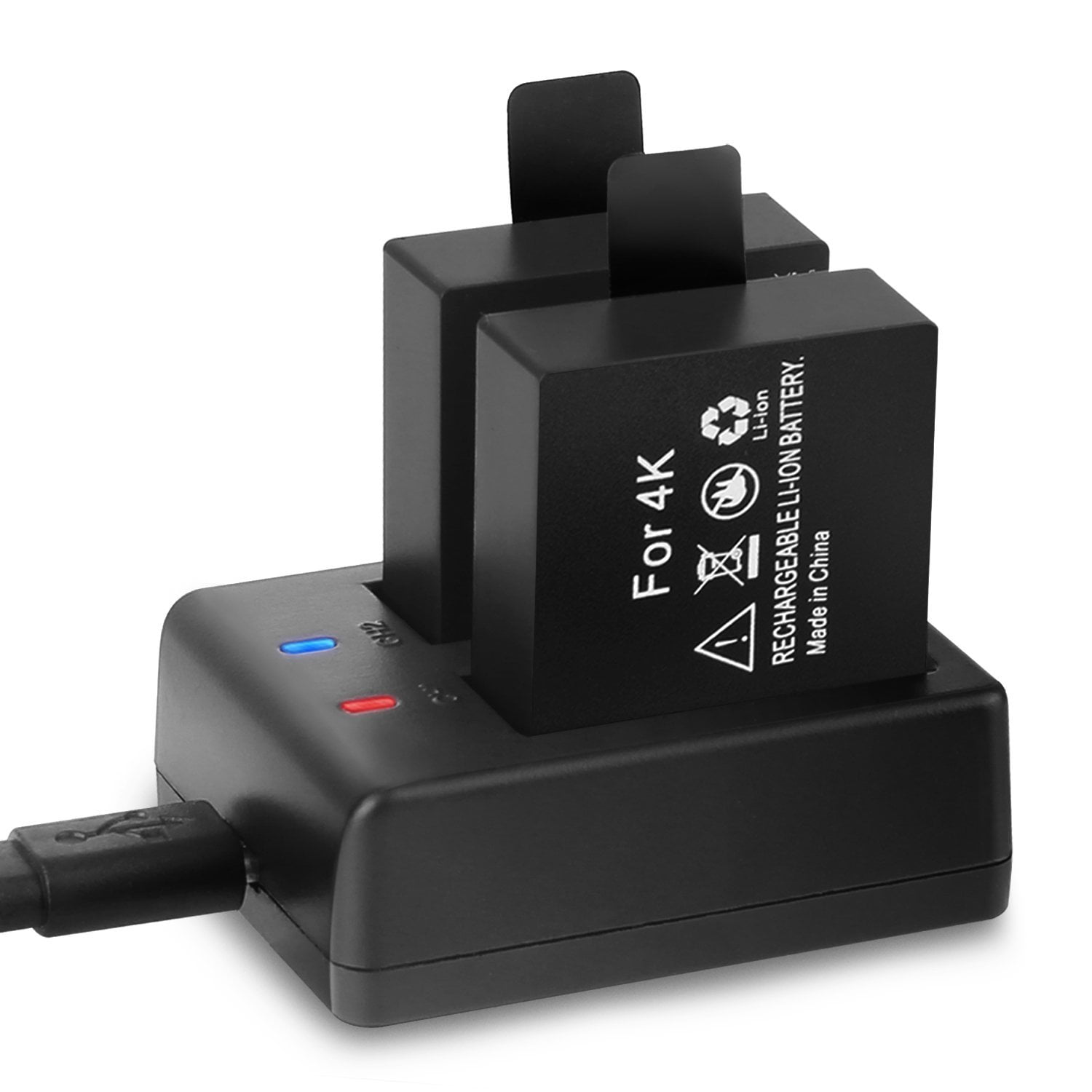 Crosstour Action Camera Battery Dual Rechargeable 1050mAh Batteries