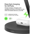 thumbnail image 5 of Belkin MagSafe-Compatible Charger, 3-in-1 Wireless Charging Station, Qi2-Certified 15W Wireless Charger for Apple iPhone 16 Series, Apple Watch, AirPods w/ Non-Slip Base, 40W Charger Included - Black, 5 of 7