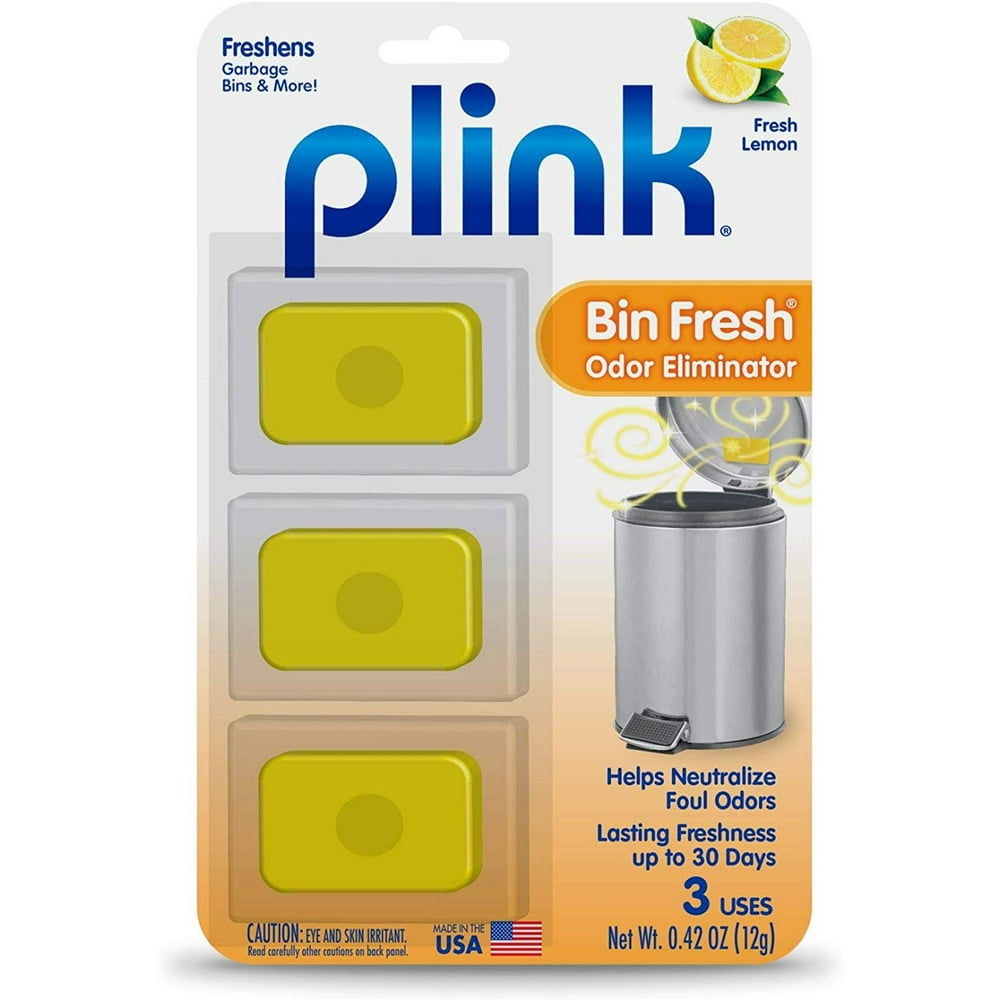 Plink Bin Fresh Garbage Bin Odor Eliminators Fresh Lemon Scent 3