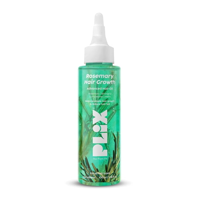 PLIX - THE - PLANT FIX Huile Capillaire Avancée au Romarin pour la Pousse des Cheveux / avec Extrait de Romarin et de Bhringraj l Réduit la Chute des Cheveux 100 ml