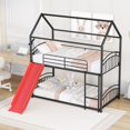 thumbnail image 4 of Twin Over Twin Metal Bunk Bed With Slide, 4 of 5