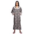 thumbnail image 3 of Moomaya Robe de Nuit Maxi à Manches Longues Imprimée Boutonnée en Coton, 3 of 5