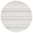 thumbnail image 5 of SAFAVIEH Kilim Malena Striped Polyester Area Rug, Ivory/Charcoal, 6' x 6' Round, 5 of 10