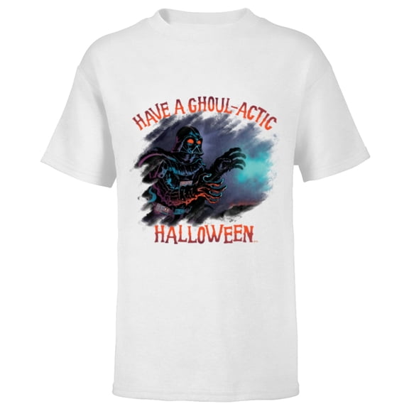 Star Wars Darth Vader Have a Ghoul-actic Halloween - Short Sleeve T-Shirt for Kids - Customized-White