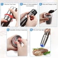 thumbnail image 6 of OGEDNAC Gravity Electric Pepper Grinder, Battery Operated Salt Mill with Blue LED Light, Adjustable Coarseness, Silver, 6 of 12