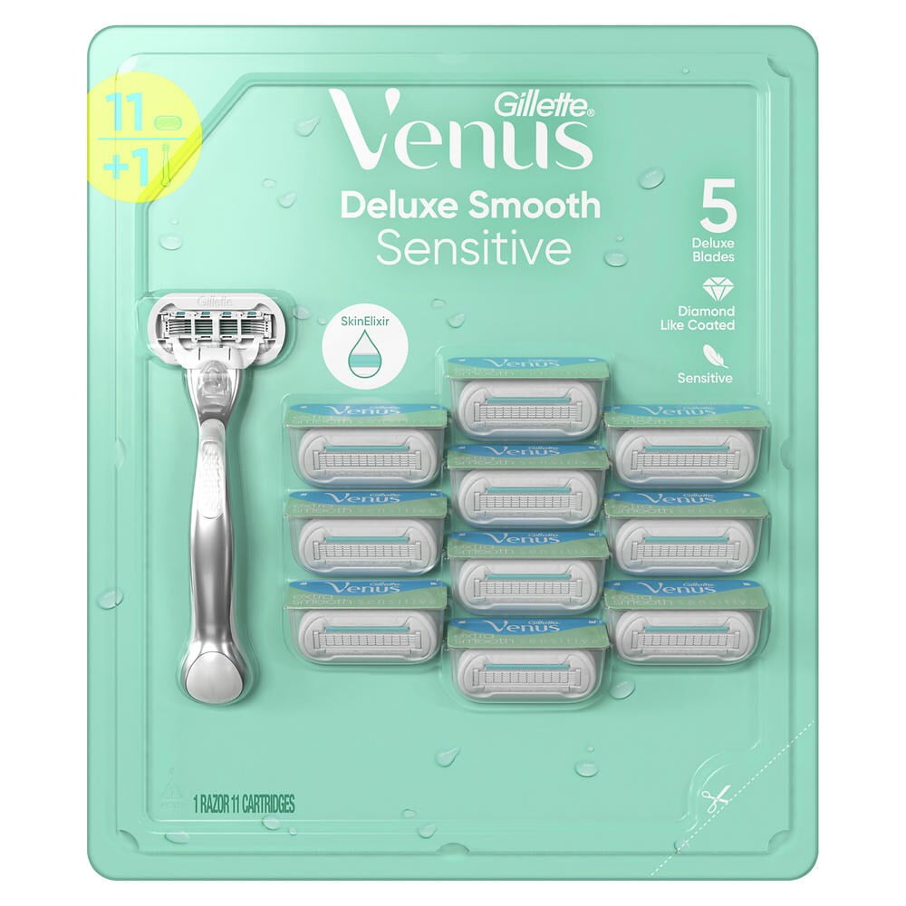 Gillette Venus Deluxe Smooth Sensitive Skin Razor 11count (1 Razor+11