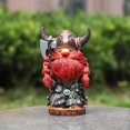 thumbnail image 3 of Outdoor Decoration Viking Norse Dwarf Gnome War Gnome Sculpture Gnome Warrior Sculpture Medieval Guard Garden Gnome Statue Garden, 3 of 10