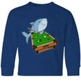thumbnail image 3 of Inktastic Pool Shark Long Sleeve Youth T-Shirt, 3 of 5