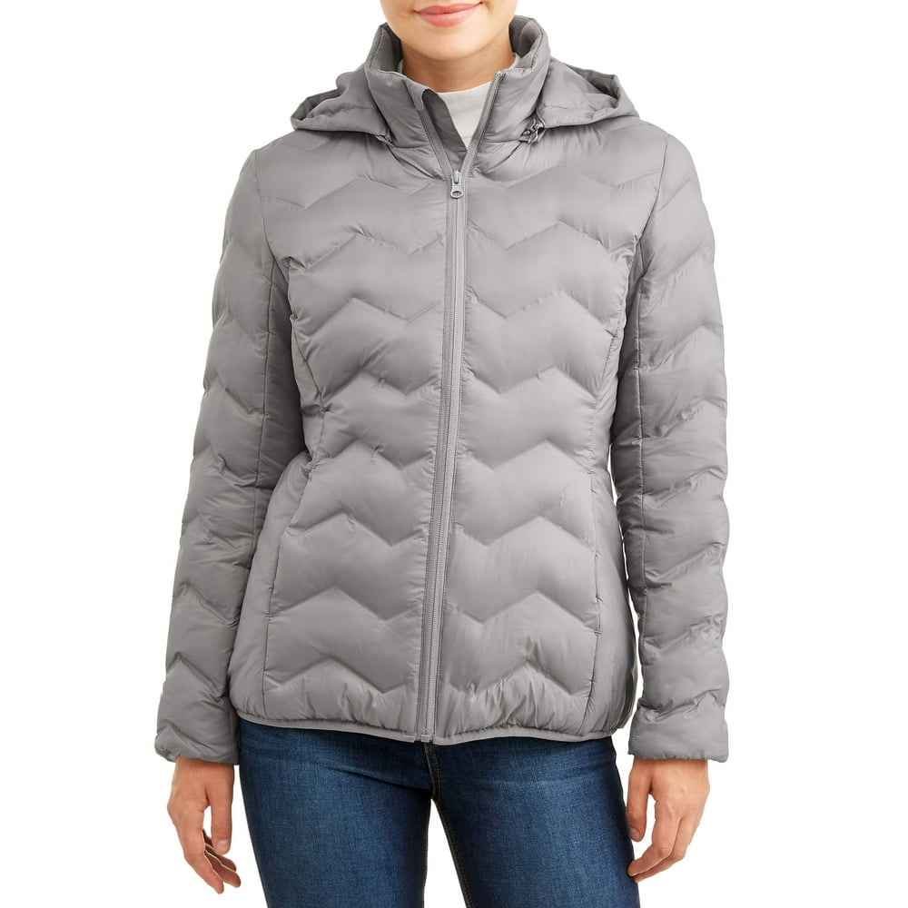 Time and Tru Time and Tru Women's Puffer Coat with Hood
