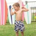 thumbnail image 4 of FORMRS Boys Swim Trunks Quick Dry Mesh Lining Beach Boardshorts, Sizes XS-XL, Retro Daisy Pattern, 4 of 7