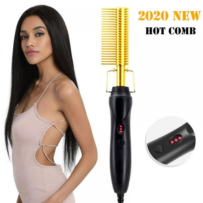 ETOSHOPY Hair Straightener Hot Comb 2In1 Electric Hot Comb