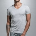 thumbnail image 2 of Man T Shirt Summer Hipster Low Cut V Neck Comfortable Short Sleeve Pullove, 2 of 9