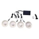 thumbnail image 1 of Luces colgantes solares de 4 cabezales IP65, luces de cobertizo blancas cálidas impermeables con control remoto para jardín de Patio al aire libre, 1 of 10