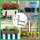 thumbnail image 1 of Adjustable Planter Box Rack for Railing | No-Drill Window Flower Box Holder | Fits 5.9-9.6 Inch Pots | Heavy Duty Iron | Rustproof | Indoor Outdoor Balcony Terrace Use | Easy Install, 1 of 9