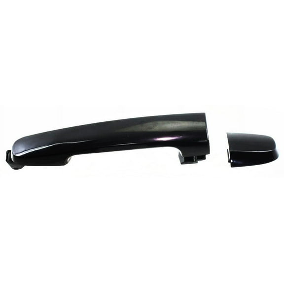 Exterior Door Handle Compatible with 2002-2006 Toyota Camry Rear, Driver or Passenger Side Smooth Black