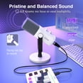 thumbnail image 6 of FIFINE AM8 XLR USB Dynamic Microphone for Computer PC PS5, Gaming/Streaming Mic with RGB, Headphone Jack, Mute, Gain Knob for Podcast, Music Recording, White, 6 of 8