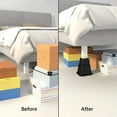 TiokMc Heavy Duty Bed Risers 8 Pack, Adjustable 3, 5 & 8 Inch Stackable ...