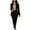 1#Black, variant on qolati Women's 2 Piece Pant Suit Notched Lapel Double Breasted Slim Fit Business Office Work Wear Blazer Pants Set Interview Outfits
