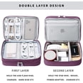 thumbnail image 3 of Travel Cord Cable Organizer Portable Electronics Accessories Carrying Bag Storage Case, Purple, 3 of 5