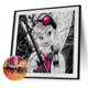 thumbnail image 1 of Cuadros Decorativos Kits de pintura de diamante DIY Campanilla Punk de dibujos animados decoración de pared de taladro redondo completo Tmvgtek embutido en tela, 1 of 8