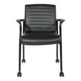 thumbnail image 2 of Guest Chair with Black Faux Leather and Black Frame, 2 of 5