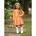 thumbnail image 2 of Vestido Disney Princess Moana para niña pequeña de 4 a 5 años, color naranja, 2 of 7