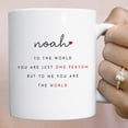 thumbnail image 3 of Personalised Valentine’s Day Mug or Coaster Gift for Boyfriend, Girlfriend, Wife, or Husband, Custom Name, “To Me You Are The World” Romantic Present, 3 of 4