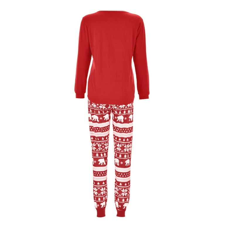 Matching Christmas Pajamas Christmas Letter Printed Tops And Pants