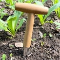 thumbnail image 3 of T-Shape Gardening Awl Fertilizer Planter Seed Transplanter Planting Tool Wooden Handle Gardening Awl Fertilizer Chaser, 3 of 5