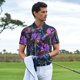 thumbnail image 3 of Balery Starry Night Iris Field Camisa Polo de Hombre con Estampado, de Manga Corta y Tejido Medio, Camisa Tipo Golf Polo-Medium, 3 of 6