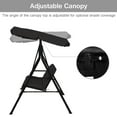 thumbnail image 6 of Costway Loveseat Patio Canopy Swing Glider Hammock Cushioned Steel Frame Outdoor Black, 6 of 8