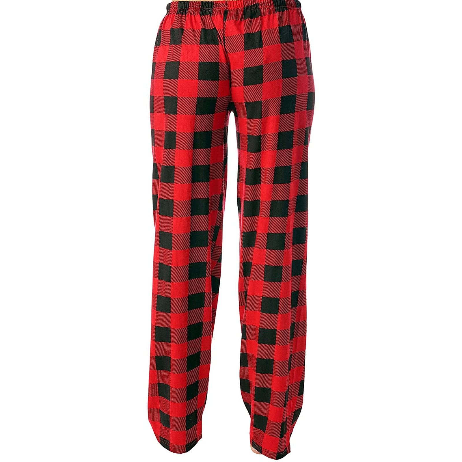 Qcmgmg Womens Flannel Pajama Pants Long Palazzo Fuzzy Pj