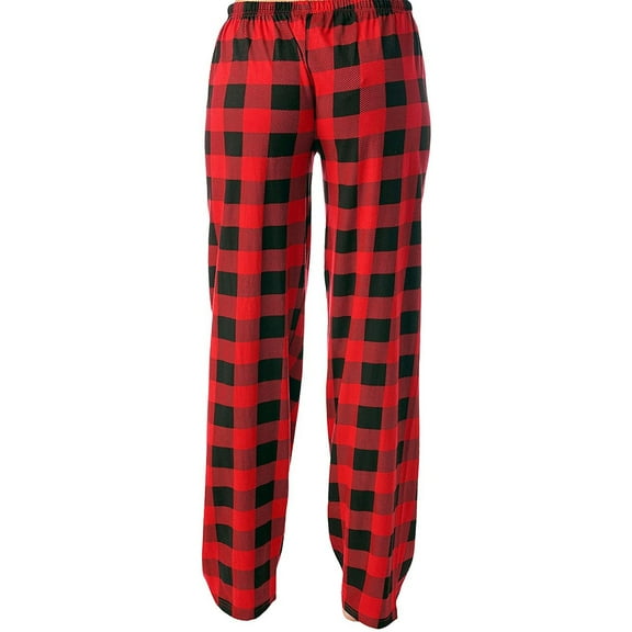 Womens Christmas Lounge Pants Loose Fit Stretchy Checkered Elastic Waist Pajama Pants Wide Leg Drawstring Lightweight Fall Trendy wear Bottoms Red XXL