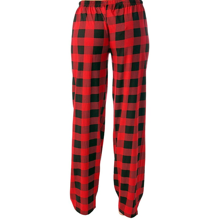 Qcmgmg Womens Pajama Bottoms Fuzzy Drawstring Flannel Pajama Pants Plaid  Winter Long Pj Pants Wide Leg Joggers High Waist Lounge Pants for Women  Wine
